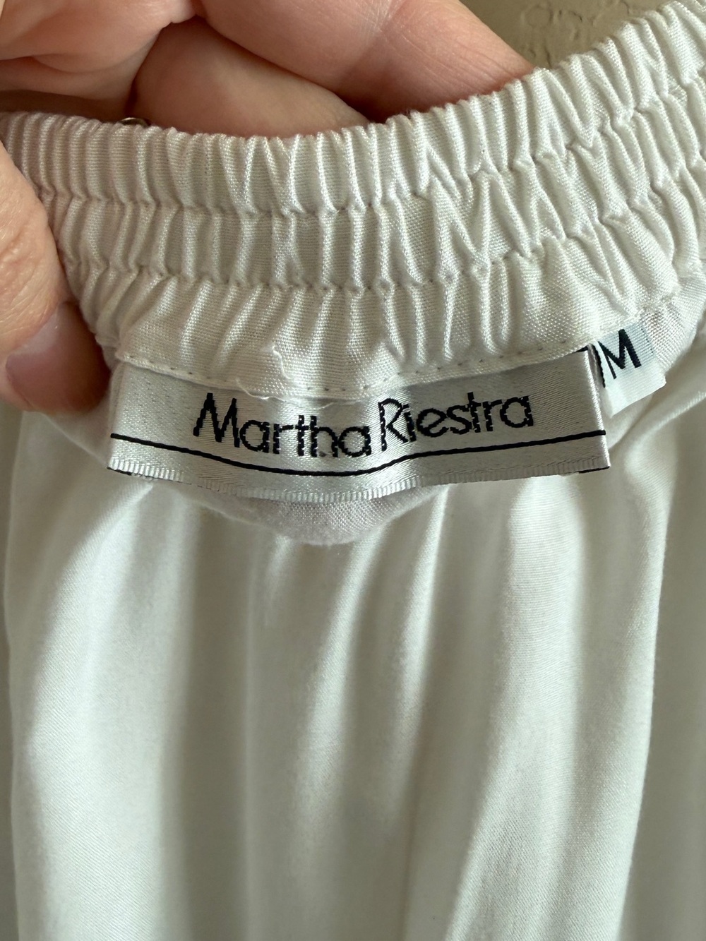Vintage White Martha Riestra Openwork Hem Maxi Skirt Medium - Picture 4 of 6